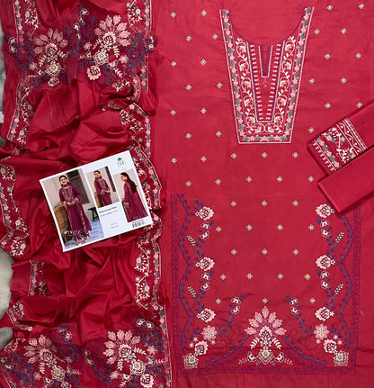 BRAND:*JADE* lawn embroidered luxury unstitched 3p | DC Free On Advace pyment Only