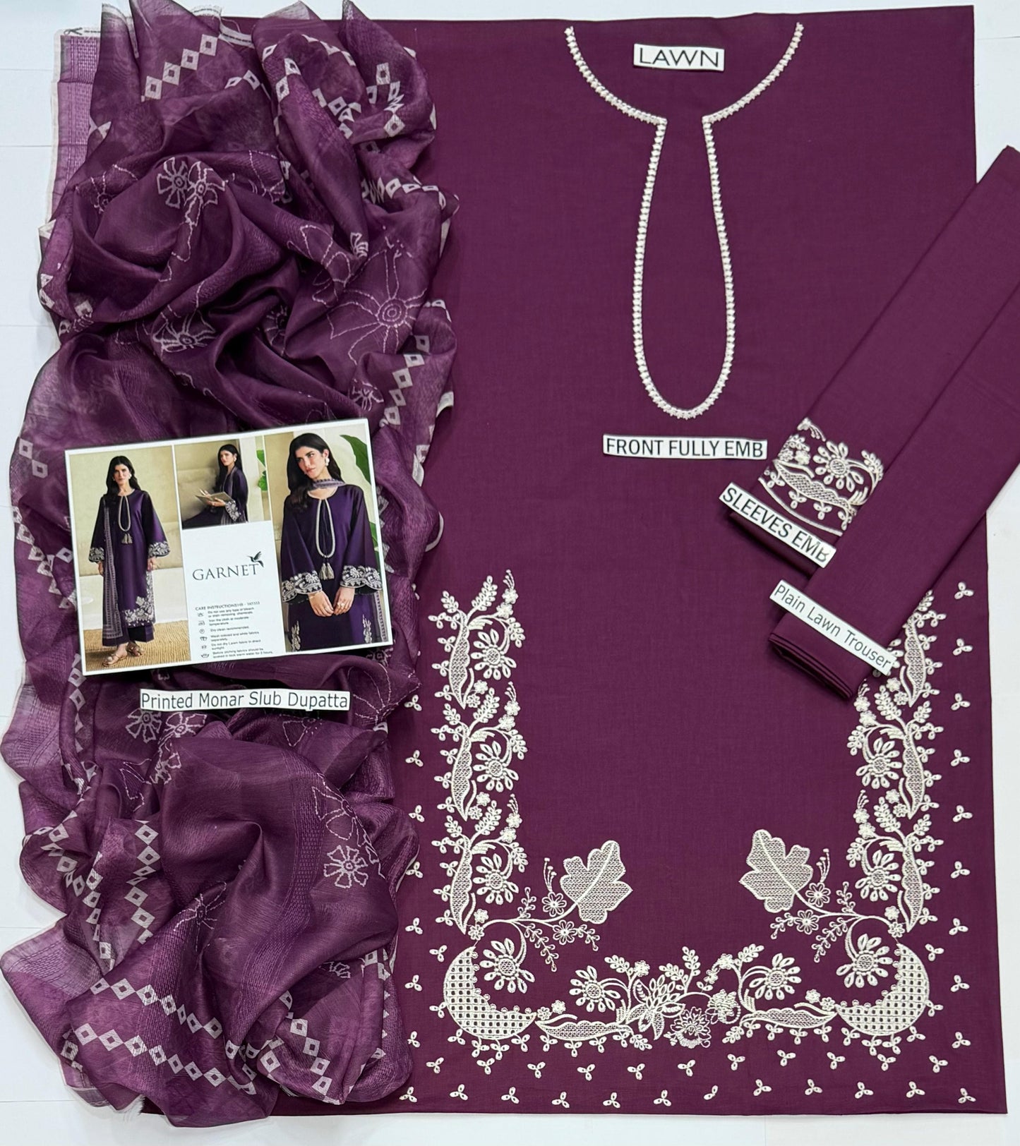 PRESENTING GARNET BRAND LUXURY EMBROIDERED HIT CODE | DC Free on Advance only