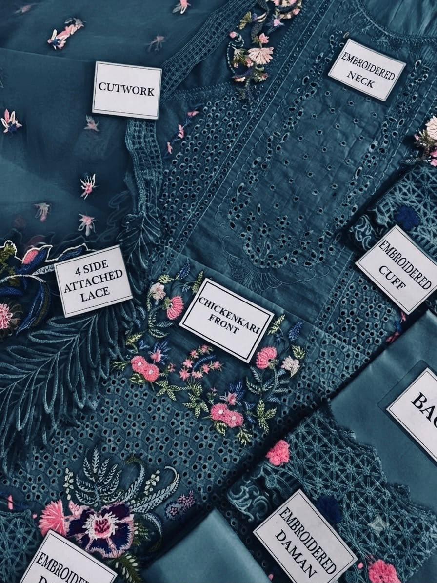 QALAMKAR Luxury Lawn - Model close-up front