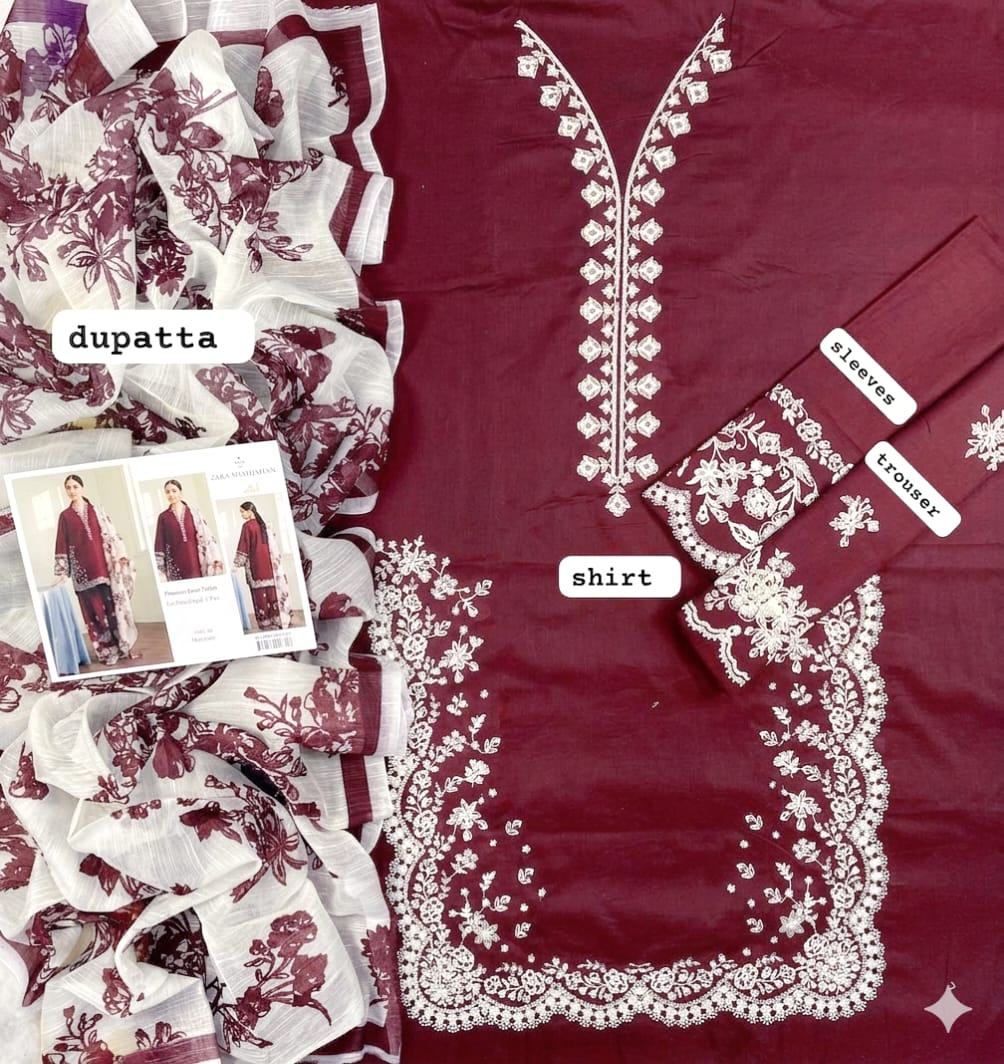 Zara Shahjahan Lawn Suit - All 3 Colors on Model
